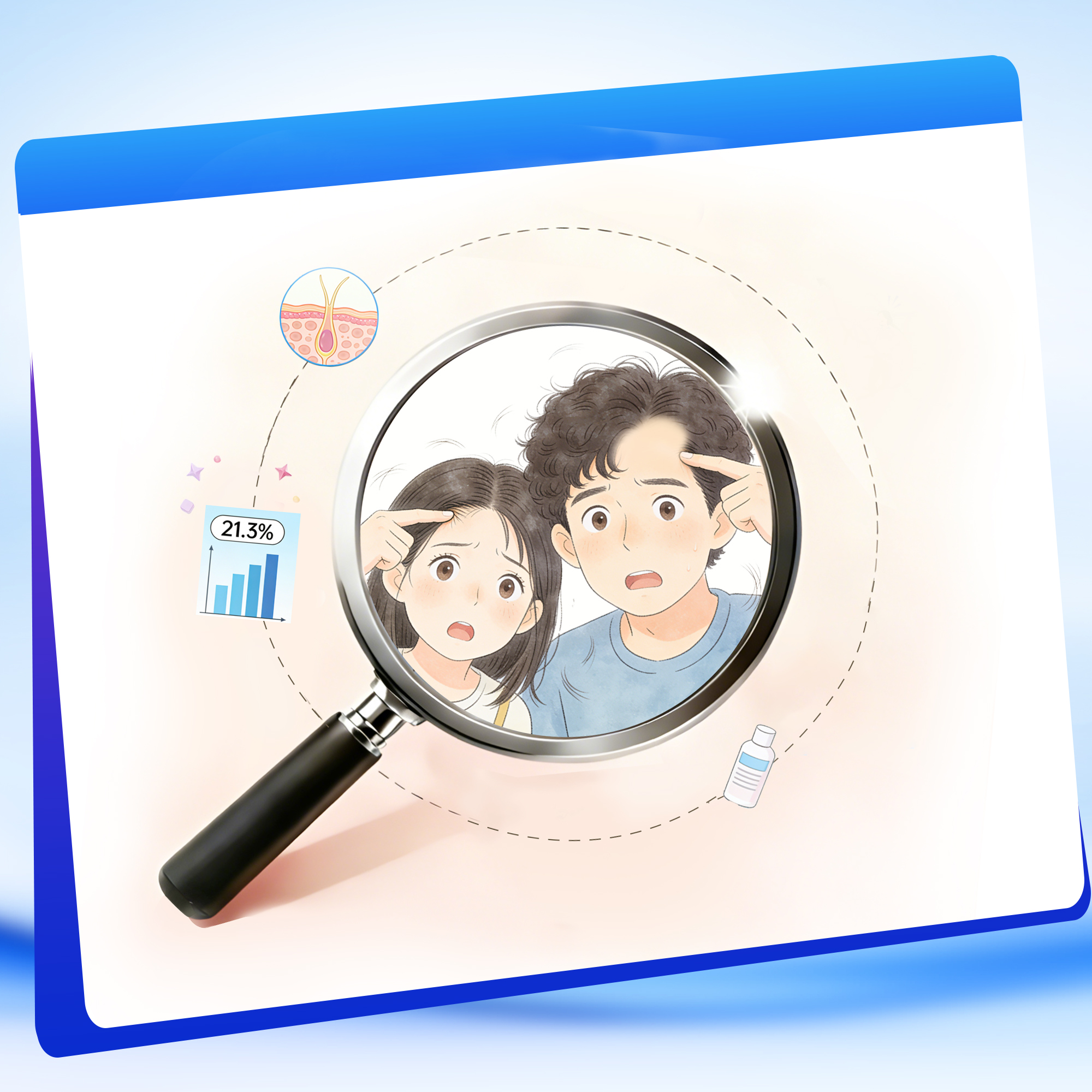 发际线告急?21.3%男生中招的雄秃,女生也别掉以轻心!